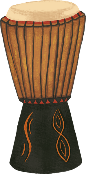 Painterly Kwanzaa Drums Object